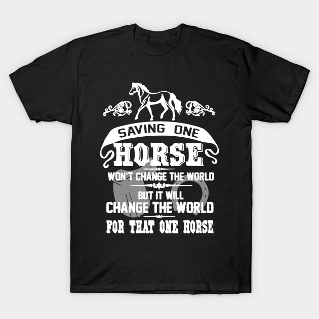 Save One Horses T-Shirt by babettenoella